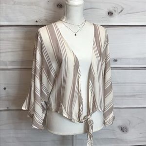 Olivaceous Striped Crop Top
